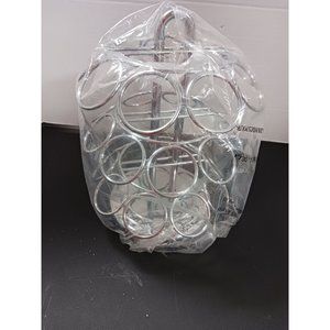 Keurig 27 K Cup Coffee Pod Holder Carousel Storage Silver Chrome Metal Spinning